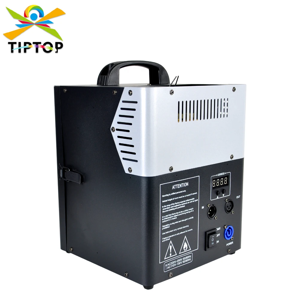 Freeshipping TIPTOP 2 Head DMX Fire Machine 200W 2 Fire Oil Jet Nozzle 1-3 Meter Project Distance 110V 220V Stage Effect Machine