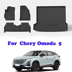 Car Floor Mats For Chery Omoda 5 2025 2022-present Trunk Mat Waterproof Non-slip Foot Pad Carpet Kit Cargo Liner Boot Liner Tray