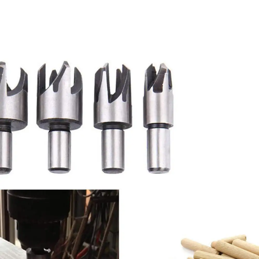Titanium Coated Wood Plug Drill Bit Set Claw Cylindrical Carbon Steel Cutter Hex Shank Countersink Carpentry Woodworking Tools