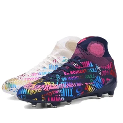 Zapatillas de fútbol AG/FG para hombre y mujer, zapatos de entrenamiento al aire libre, resistentes al desgaste, antideslizantes e impermeables