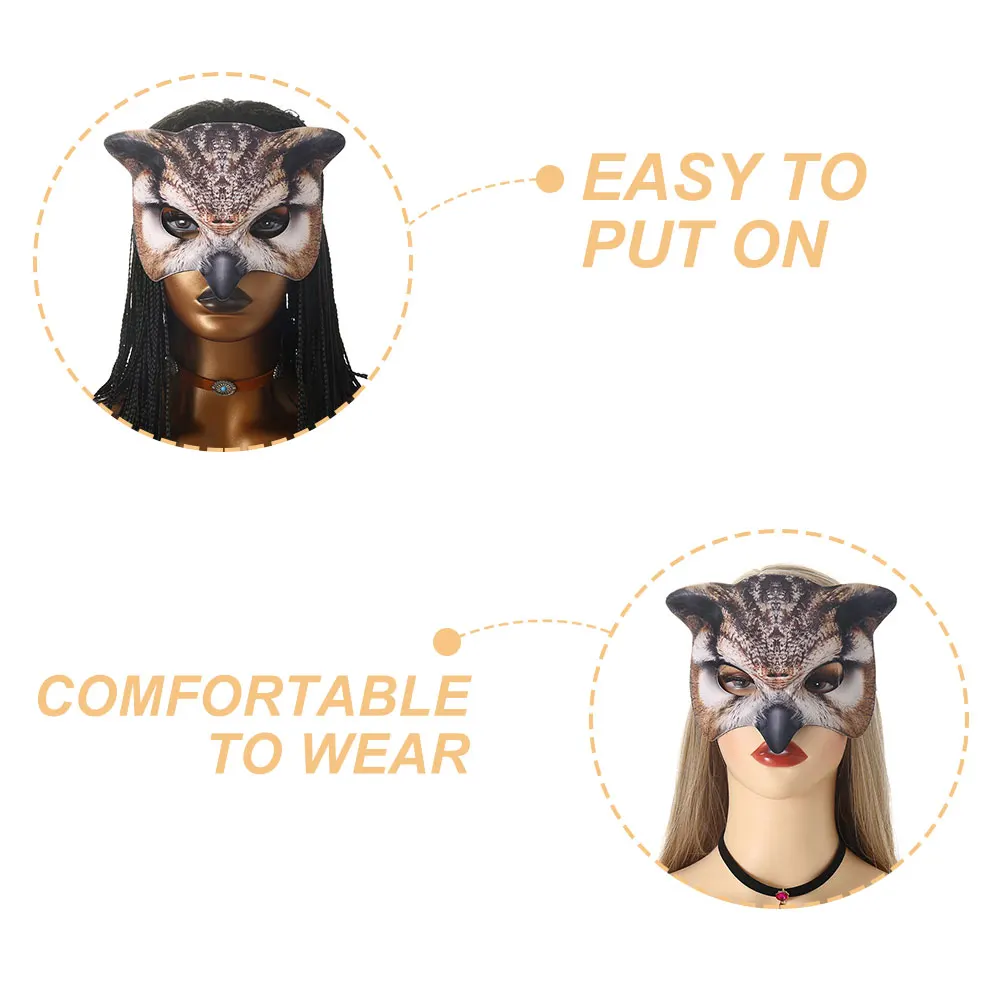 

Owl Mask Costume EVA Material Blue Masquerade Masks Women Men Halloween Party Adult Cosplay Owl Shape Comfortable