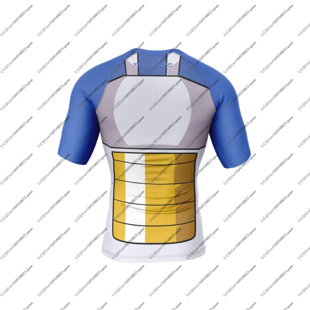 فيغيتا معركة البدلة لعبة دراغون بول Z ملابس رياضية قصيرة طفح الحرس تي شيرت السراويل البرازيلي جيو جيتسو الصالة الرياضية مجموعة غوكو الرجال تي شيرت الملاكمة