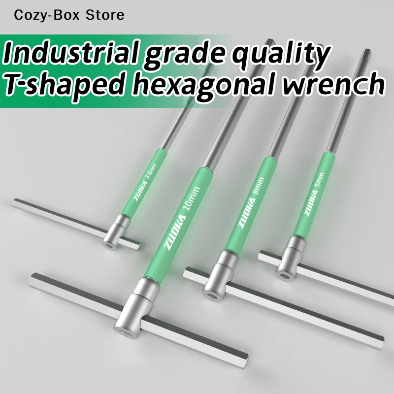 [ZY]T/L 2/2.5/3/4/5/6/8/10mm Torx Screwdriver T Type Allen Hex Wrench Chrome T-shaped Hand Tool Extended T-Socket Wrench[ZY]