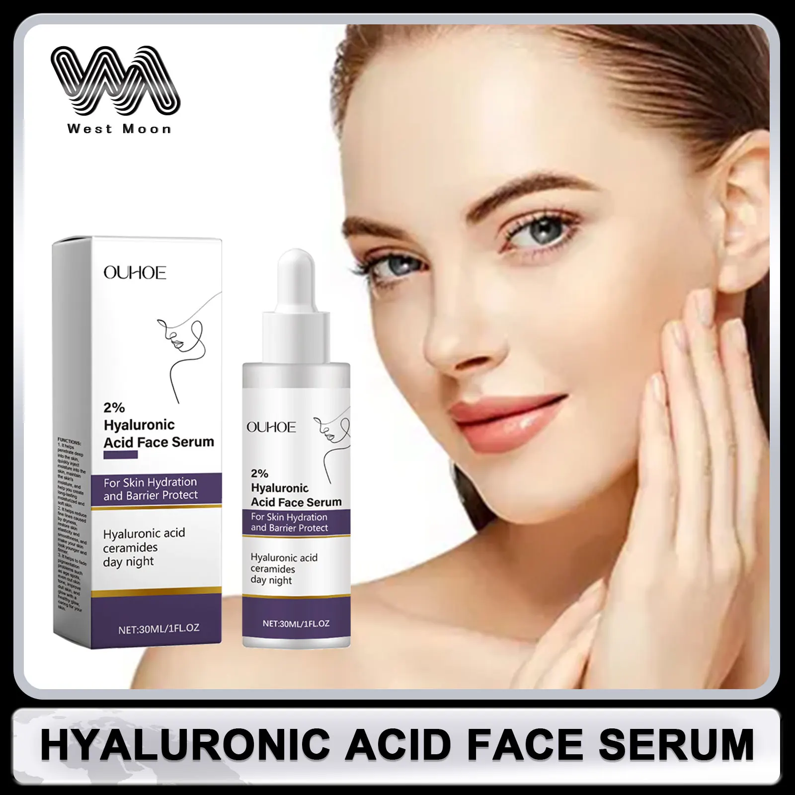 

Hyaluronic Acid Serum for Face Damaged Skin Repair Pore Shrinking Firming Face Serum Moisturizing Nourishing Lifting Skin Care