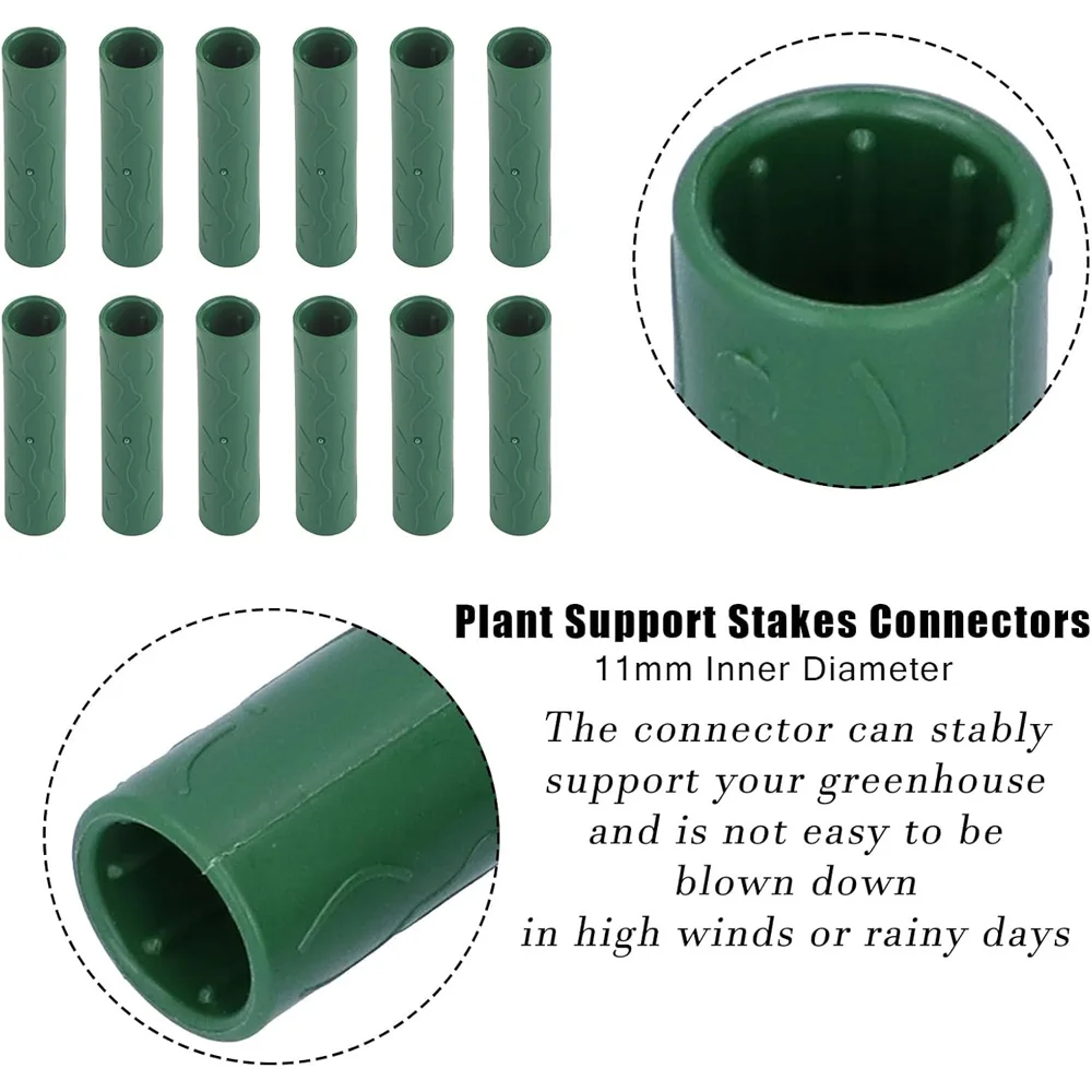 20PCS Garden Stakes Grafting Stick Joint Accessories Plant Support Connectors Vines Climbing Plant Connecting Pipes 8/11/16/20mm