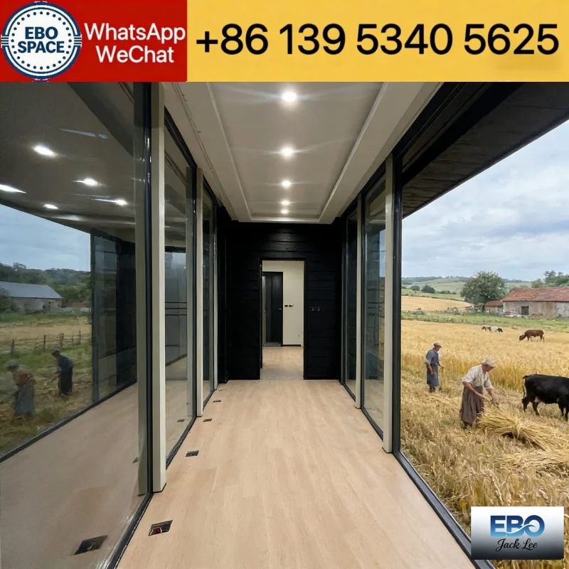 Industrial 20ft expandable prefab foldable container house outdoor cabin villa waterproof system kitchen bathroom included