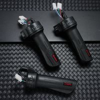 Universal Speed Handlebar Throttle 12V 24V 36V 48V Black E-Bike Twist Throttle Cycling Throttle Grip Electric Scooter Parts