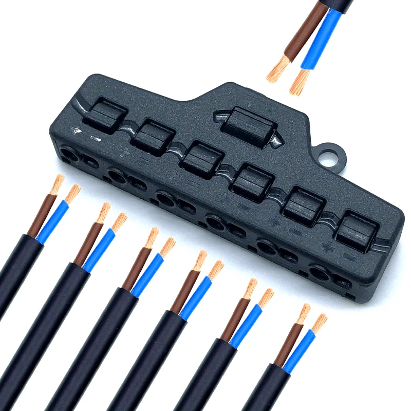 Press The Buckle Terminal Block Wire to Connect The LED Connector Splitter, Perfect fo