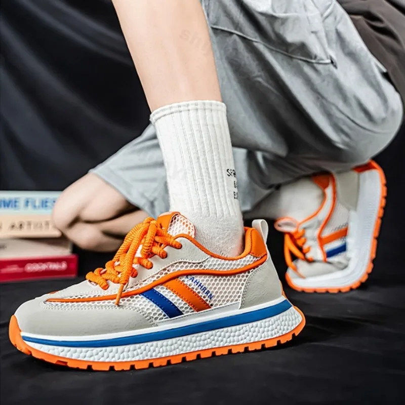 

Summer 2025 New Style Men's Mesh Hollowed Out Sports Casual Shoes Fashion Versatile Comfortable Outdoor Non slip Chunky Sneakers