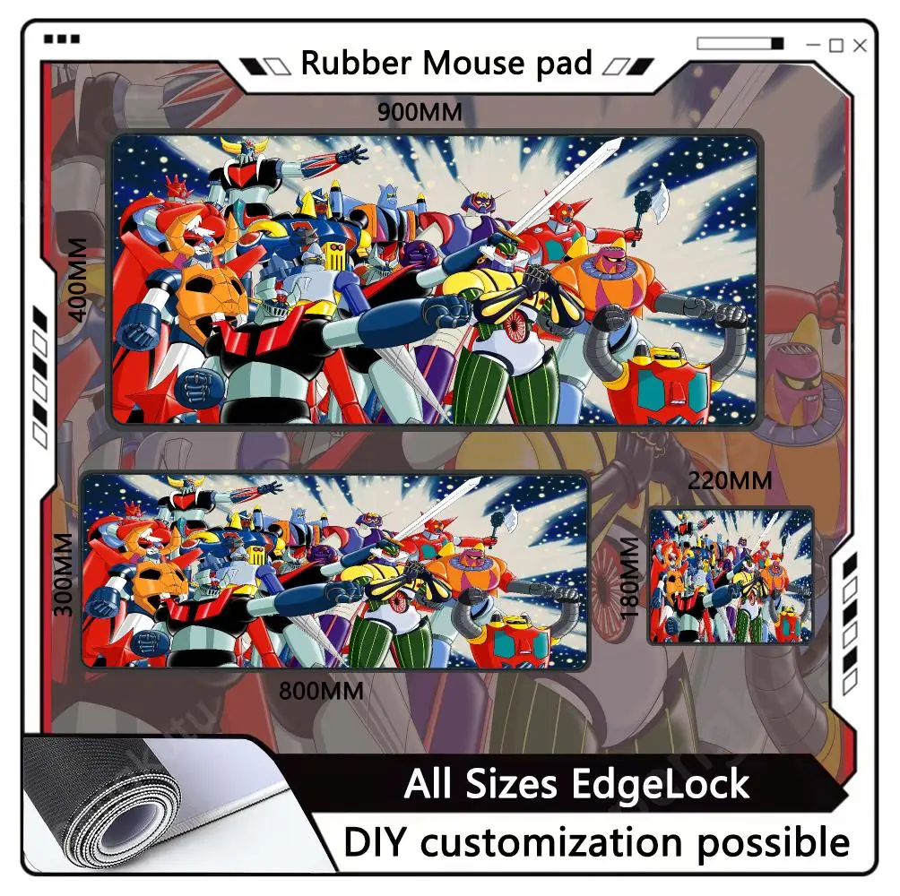 G_Grendizeres Fashion Mouse Gifts for boys Pads Mechanical Gamer Keyboard Valorant Desk Non-Slip Rubber Edge locking Mousemat