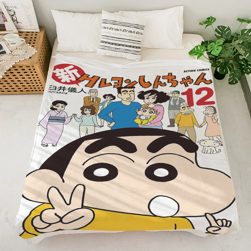 

Knee Blanket S-Crayon Shin-Chans Winter Blankets King Blanket Microfiber Bedding Fluffy Soft Blankets Bed Fleece Nap Blanket