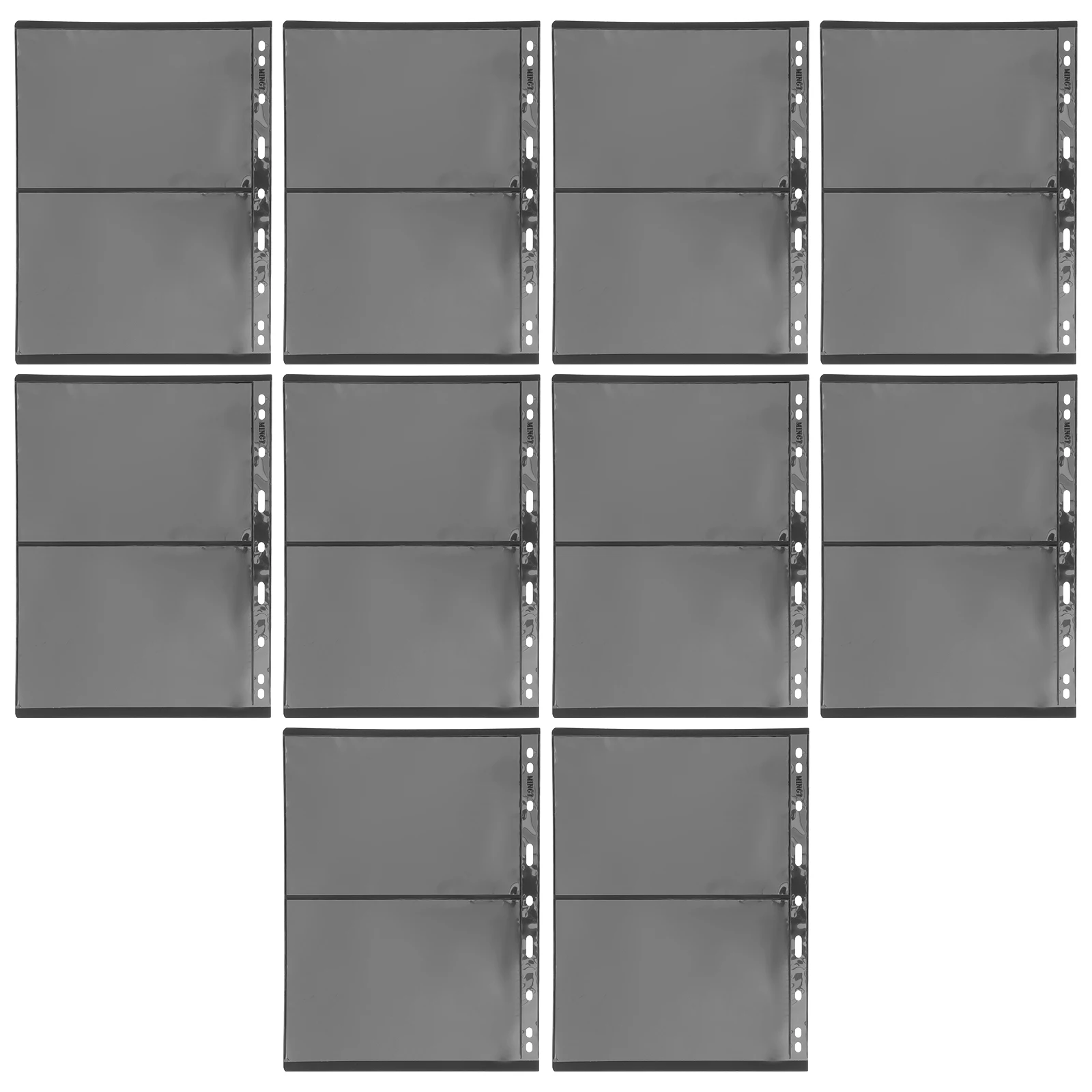 

10 Pcs Protector Pages Bag Folder Sleeve Cards Collectors Coin and Bill Holder Album Pvc Stamps