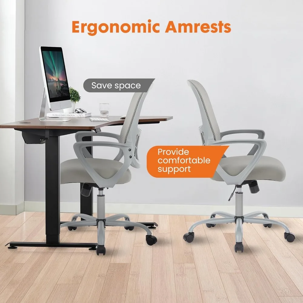 Ergonomic Mesh Office Chair with Lumbar Support, Adjustable Height and Swivel for Home Study
