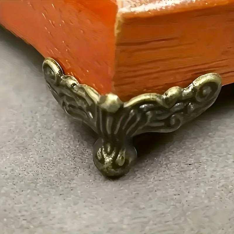 16pcs Antique  Gift Box Wooden Box Decorative Bracket Accessories Furniture Four-side Corner Protector Corner Code - view 4