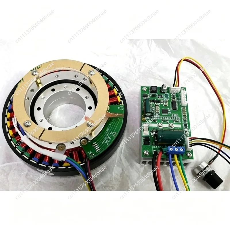 Permanent Magnet Brushless DC Motor 3Nm Torque Low RPM Disc Pancake Ultra Thin Flat