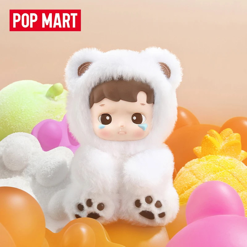 Original POP MART HACIPUPU Gummy Bear Series-Vinyl Plush keychain Blind Box Toy Doll Cute Anime Mystery Box Figure Kid Xmas Gift