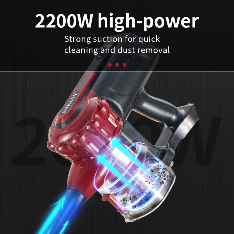 متعددة الوظائف المنزلية المطبخ غرفة المعيشة السجاد عالية الطاقة إزالة الغبار مكنسة كهربائية قضيب نوع قوة شفط كبيرة