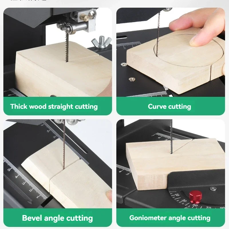 Vertical woodworking band table saw machine jigsaw cutting electric saw table saw machine