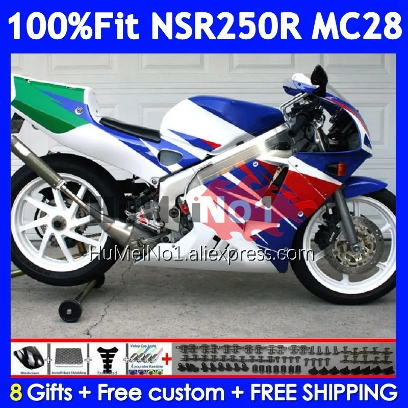 Injection For HONDA NSR250R MC28 1994 1995 1996 White blue 1997 1999 16No.7 NSR 250 250R NSR250 R 94 95 96 97 98 99 Fairings