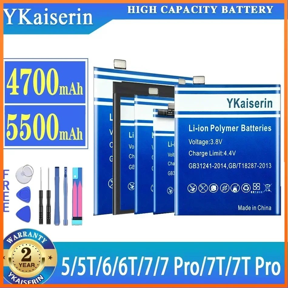 

Аккумулятор YKaiserin для OnePlus 1+ 7 7T Pro, 7TPro 5, 5T 6 6T Гарантия на аккумулятор + трек-код