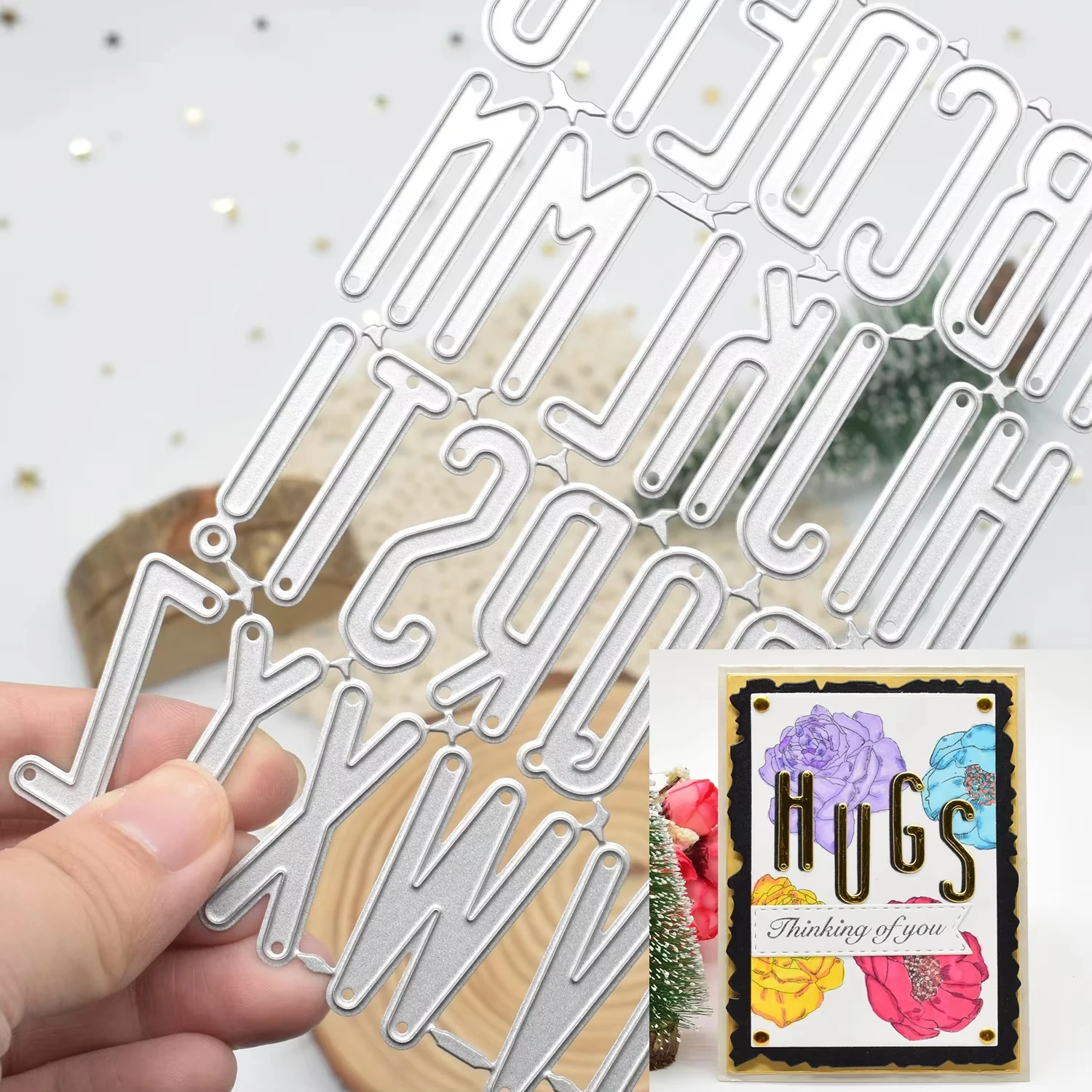 Complete Set 26 English Alphabet Metal Cutting Dies DIY Letter Combination Scrapbooking Card Title Craft Dies