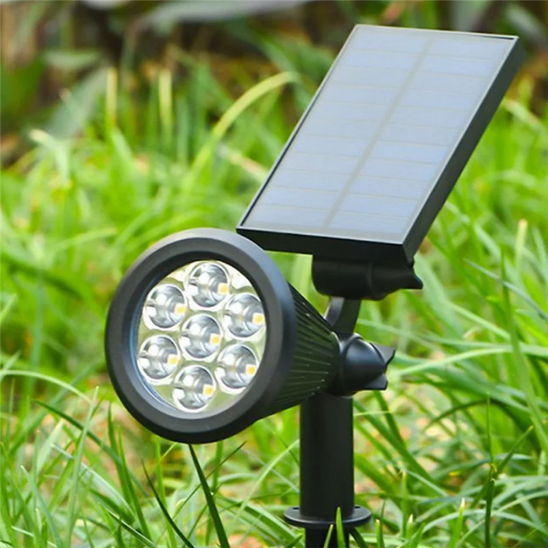 Solar Lamp Outdoor Lights Changing Ground Gardening Garden Light Waterproof Landscape Spotlights Garden Decoration, Durable B