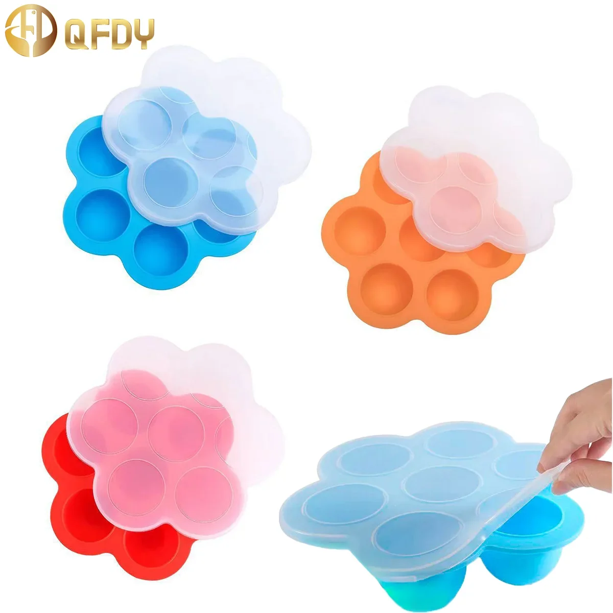7 Holes Kitchen Storage & Organization Freezer Tray Can Be Reused Silica Gel Baby Food Preserved Egg Bite Mold Home Garden