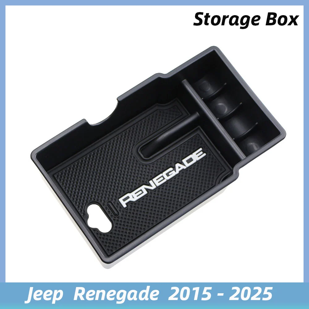 

For Jeep Renegade BU 2015 2016 2017 2018 2019 2020 2021 2022 2023 2024 2025 Car Central Armrest Box Storage Tray Accessories