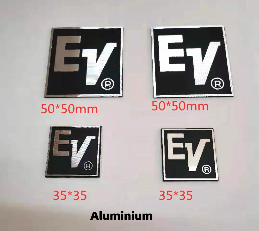 

2pcs 20pcs EV Logo metal car Hi-Fi Speaker audio Speaker Badge stereo Emblem sticker Decal styling accessories
