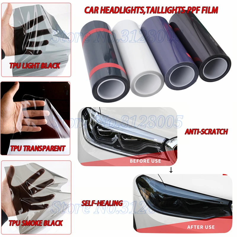 Tpu ppf film car headlight taillights protector stickers for mercedes benz volkswagen tesla audi peugeot car accessories