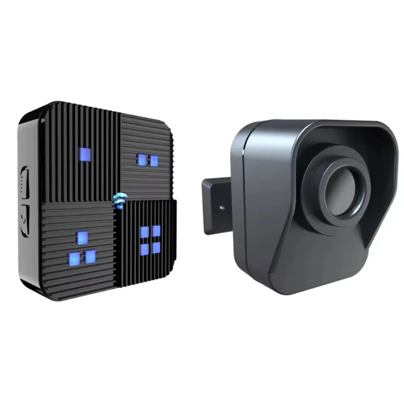 REPLA-Driveway Alarm เซ็นเซอร์ตรวจจับความเคลื่อนไหวไร้สาย 800M เครื่องตรวจจับระยะไกลและจอภาพสำหรับทรัพย์สินป้องกันในร่ม/กลางแจ้ง