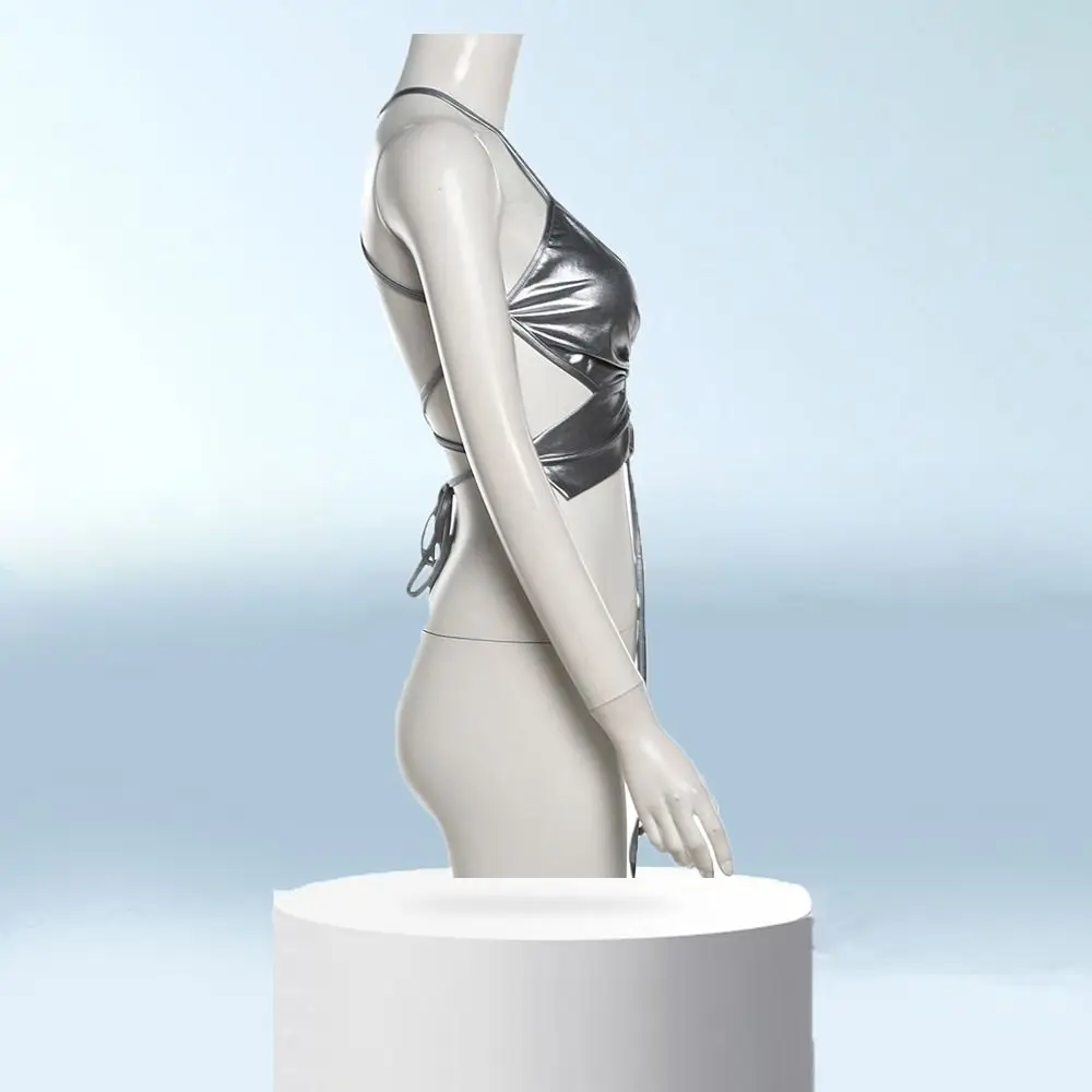 أزياء لامعة Y2K سليم المحاصيل القمم سليم صالح الدبابات الشرير فراشة سترة حار فتاة نمط الملابس الداخلية الرقبة الرسن أعلى الشارع الشهير