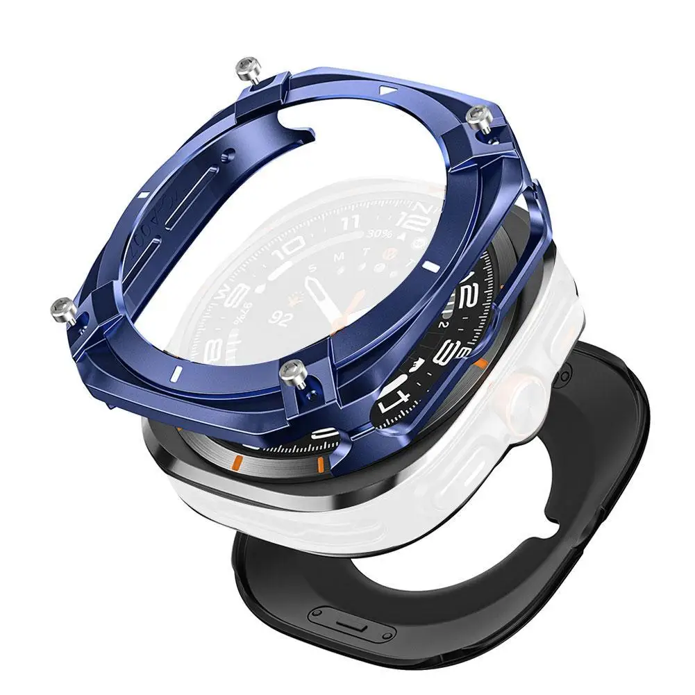 

Защитный чехол из сплава для Samsung Galaxy Watch Ultra 47 мм, мужской чехол для SAMSUNG ULTRA 7, защитная пленка для экрана, аксессуары Y2G2