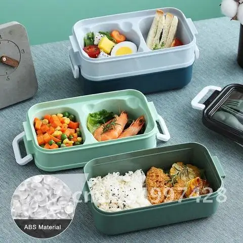 Stainless Steel Bento Box Lunch Box for School Kids Office Worker 2layers Microwae Heating Lunch Container Food Storage Box