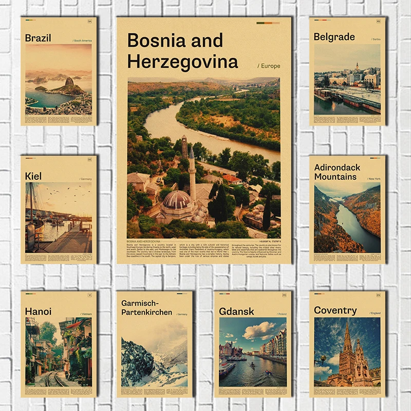 

Дорожный принт, настенное искусство, туристический постер, пейзаж, Ciity, настенная картина, современная гостиная, домашний декор, подарки