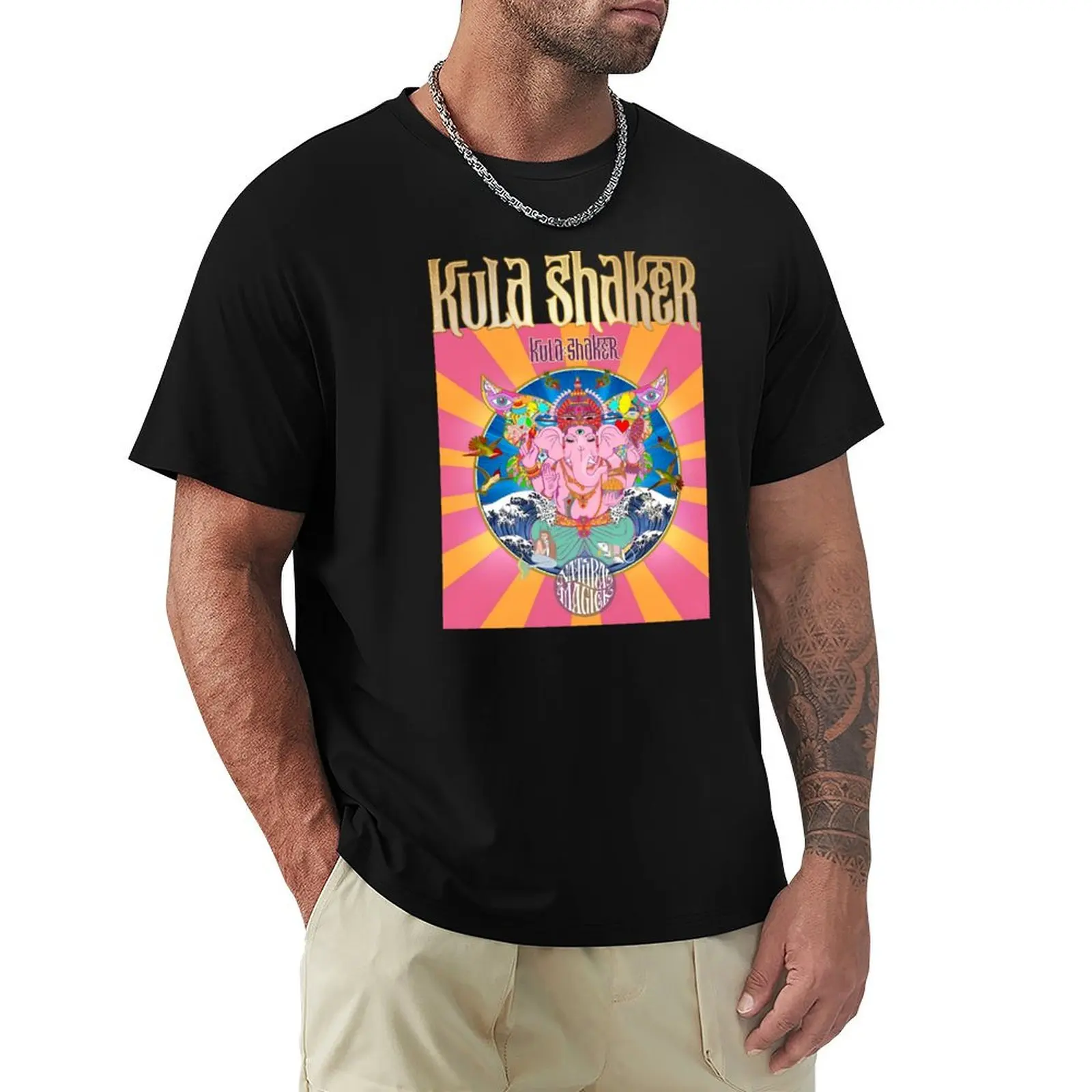 Para los amantes de la música - Camiseta kula shaker con estampado moderno, camiseta informal
