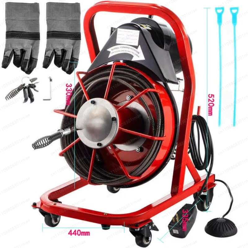 Electric automatic drain cleaner Spring type pipe dredger Sewer pipe cleaner Sewer cleaning machine