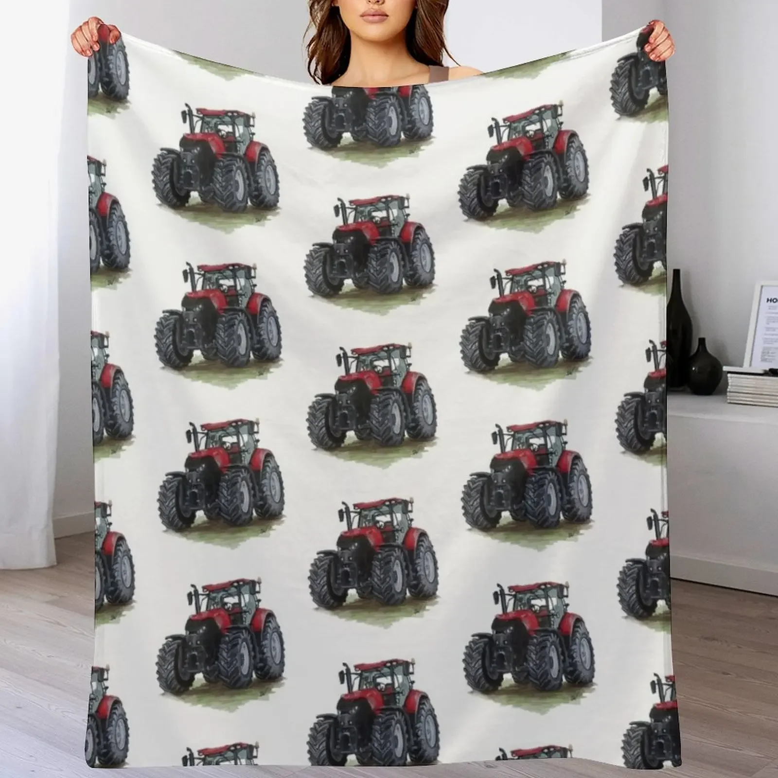 

Big Red Tractor Throw Blanket Kid'S Decoratives Comforter Bed Fashionable Blankets