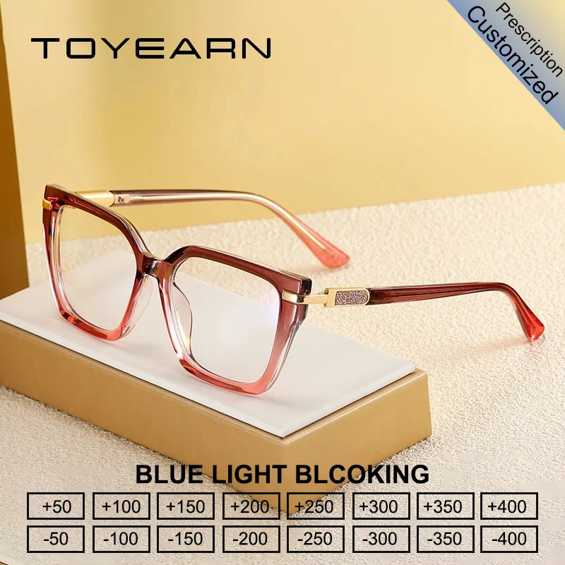 

Очки TOYEARN Fashion Cat Eye: оправа для коррекции зрения, фотохромные, с возможностью индивидуальной настройки диоптрий, для чтения, женские оптические очки