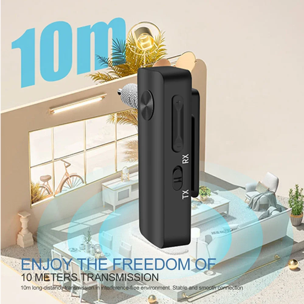 Bluetooth 5.4 Wireless Audio Transmitter AUX Car Adapter for Headphones/Speaker Hands-Free Music Streaming & A2DP Support - Image 2