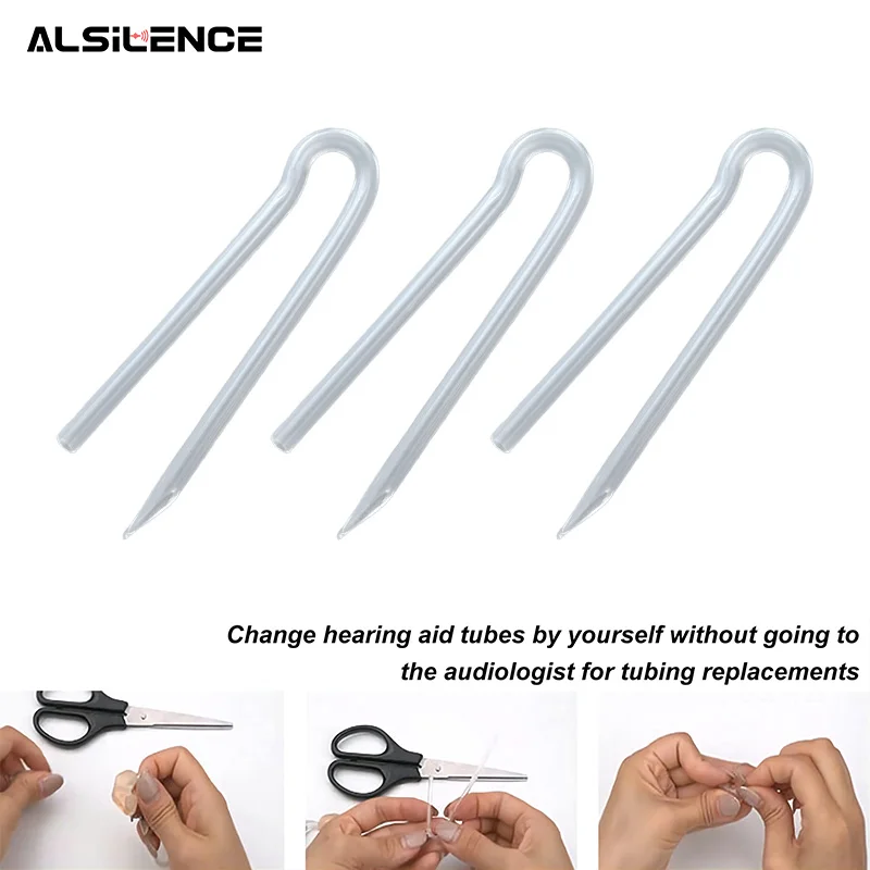 2/12/50PCS R-Shaped Hearing Aid Tubes Flexible Type R BTE Earmold Hearing Aid Tubing from 3.1 mm for Hearing Aids Amplifier DIY image 4