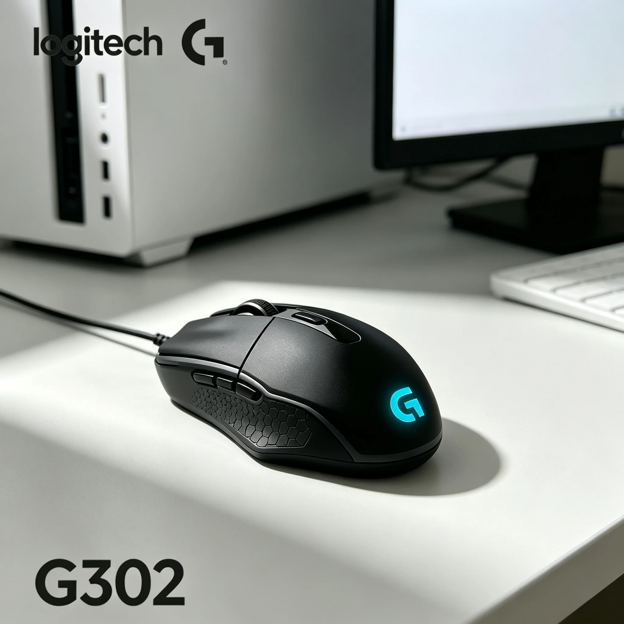 Logitech G302 Ergonomic Wired Mouse RGB Illuminated 4000DPI 6 Keys Mice For Office Work And E‑sports Gaming