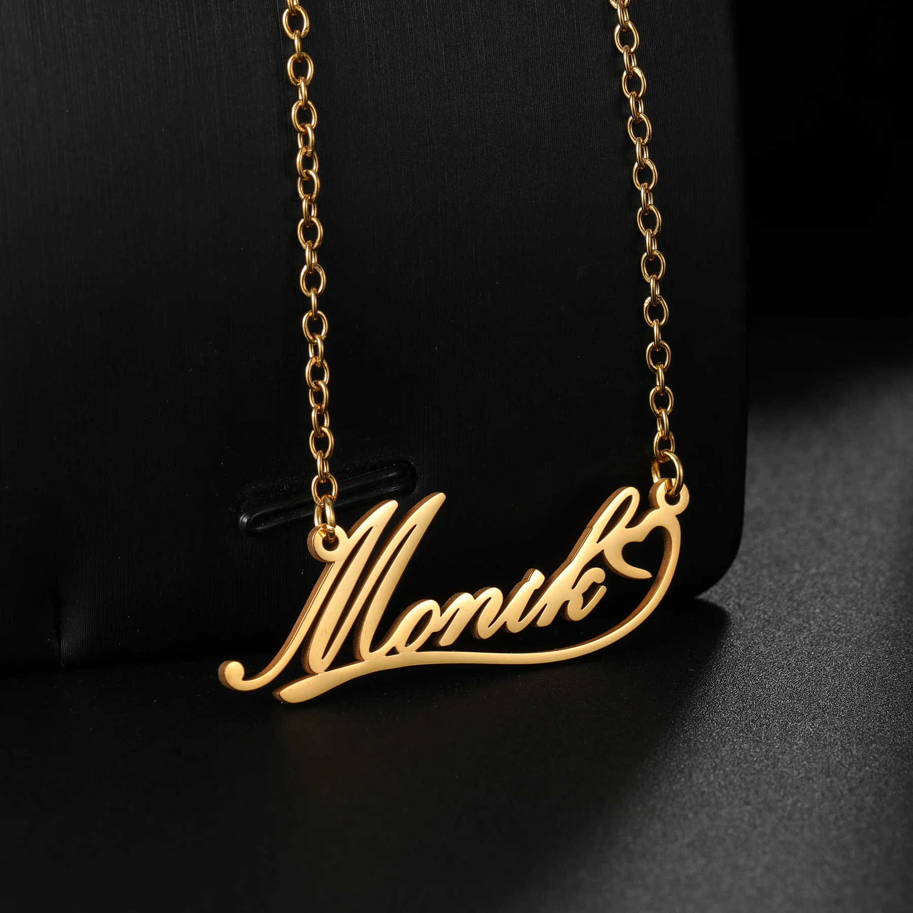 

Customized Name Necklace for Women Stainless Steel Personalized Heart Butterfly Handmade Pendant Chain Jewelry Choker Gift