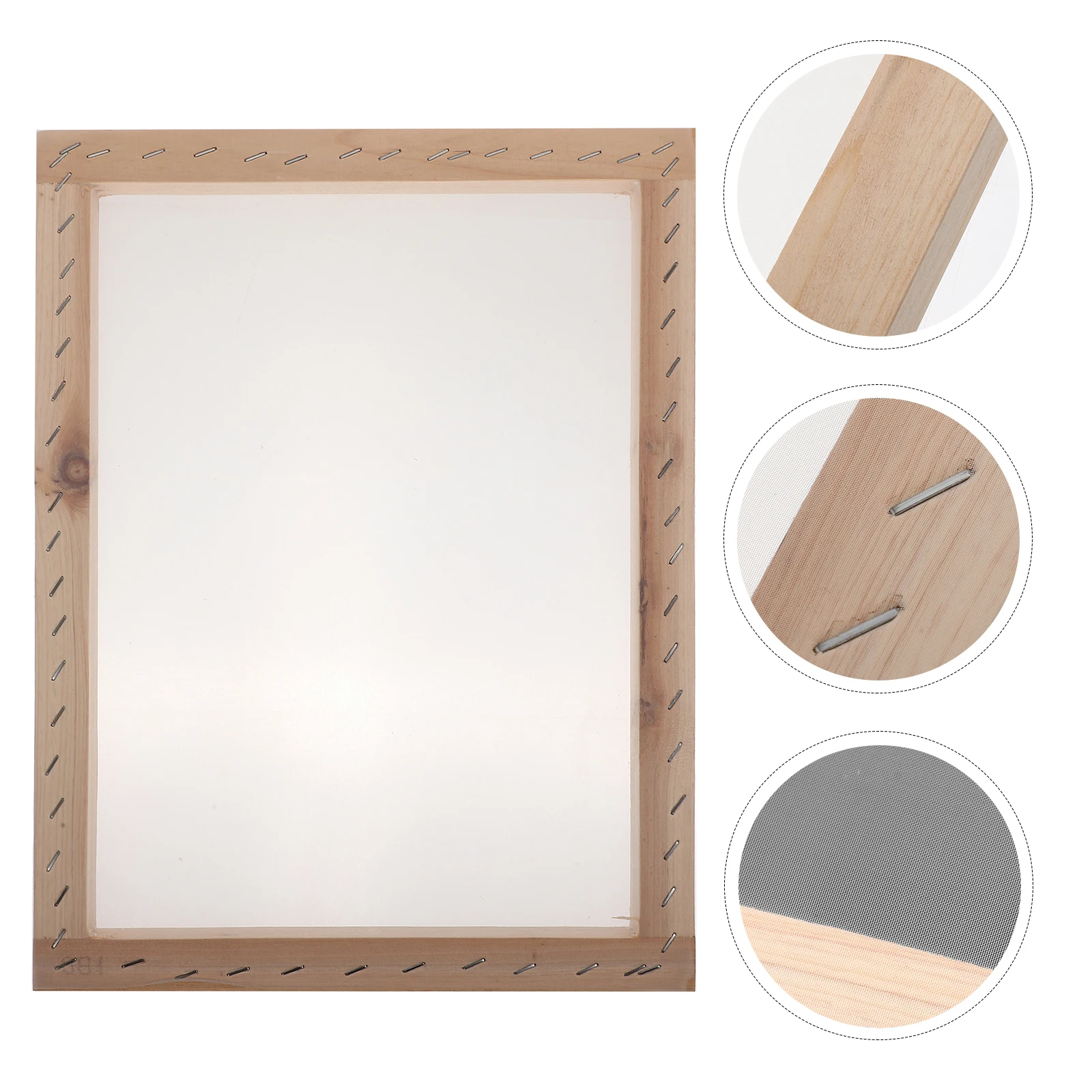 

Wood Printing Frame Reusable Sturdy DIY Silk Screen Frames for T-Shirts Fabric Banners Household Screen Frame Painting Supplies