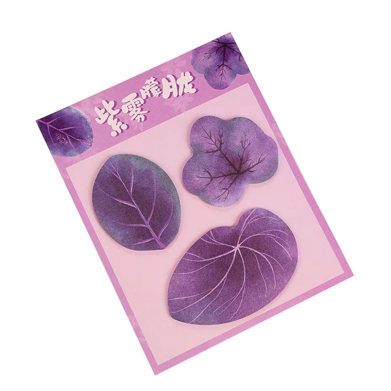 60/240 Sheets Sticky Notes Set Creative Simulation Tree Leaves Combination Cute Student Office Note Paper Freshness Maple Leaf