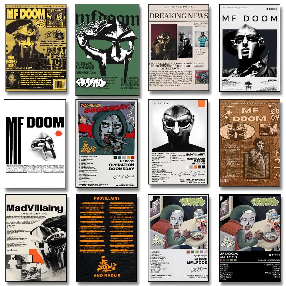 USA Rapper M-MF D-DOOM Poster Print Painting Home Decor for Bedroom Living Room Hallway