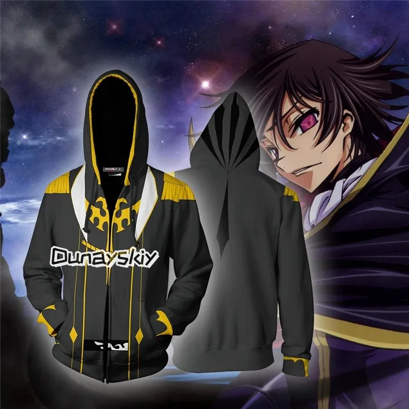 ليلي 123 أنيمي هوديس زي Lelouch Lamperouge البلوز C C تأثيري S-5XL للجنسين الملابس معطف سترة دافئة