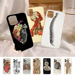 MaiYaCa Medical Human Anatomy Phone Case For iPhone 11 12 13 14 Mini Pro Max XR X XS TPU Clear Case For 8 7 6 Plus SE 2020