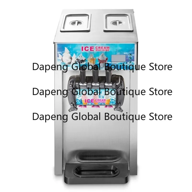 Commercial Three Flavor Soft Ice Cream Forming Equipment Automatic Frozen Dessert Making Machine