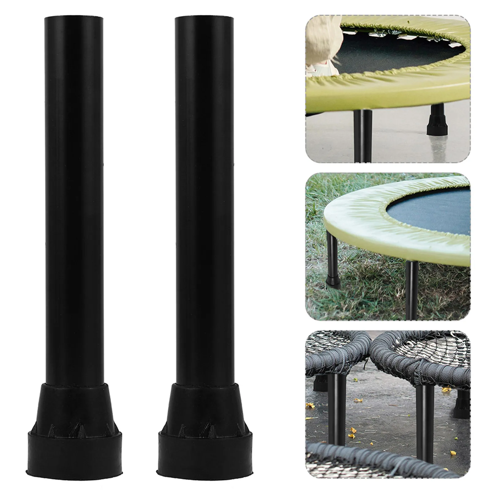 6 pezzi di ricambio per gamba per trampolino, cuscinetto in gomma, tubo in acciaio inossidabile, stabile, accessori per trampolino, gamba con cappuccio in gomma